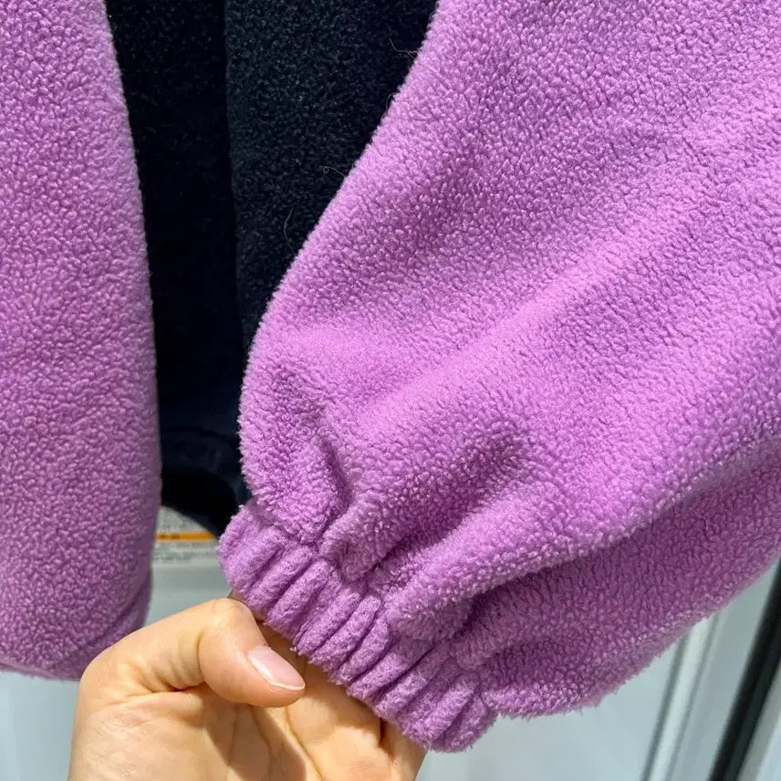 [BUNJANG] Color Block Fleece Hoodie & Pants Set / 후리스/플리스 배색 후드티 & 바지 세트(Free사이즈)