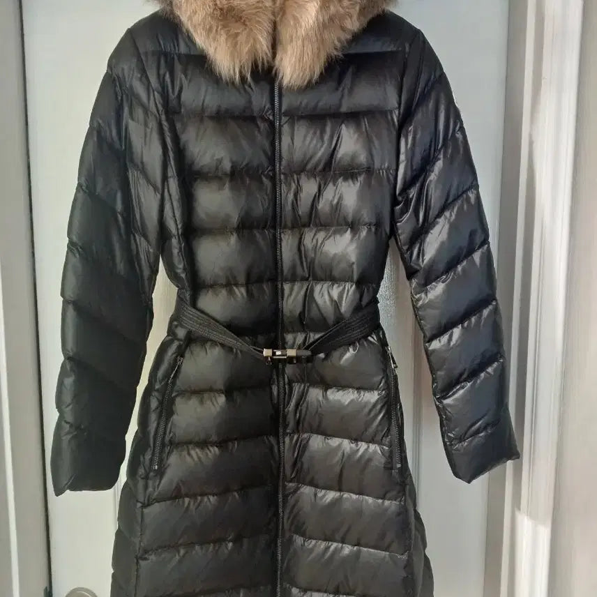 [BUNJANG] Unbranded Goose Down Long Padded Coat / 라쿤털 구스롱패딩 새상품
