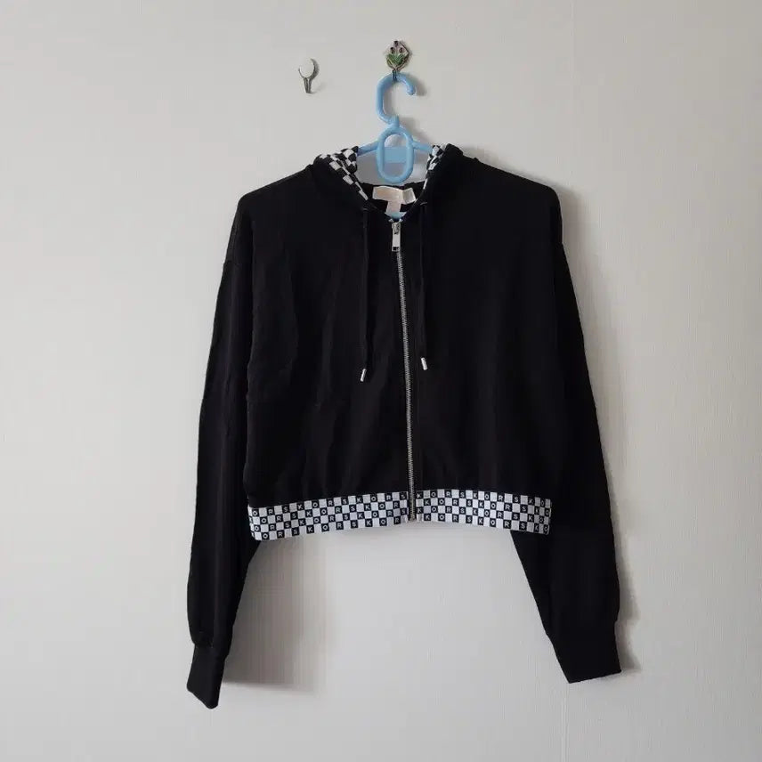 [BUNJANG] Michael Kors Black Crop Hoodie M / 마이클코어스 블랙 크롭 후드집업M