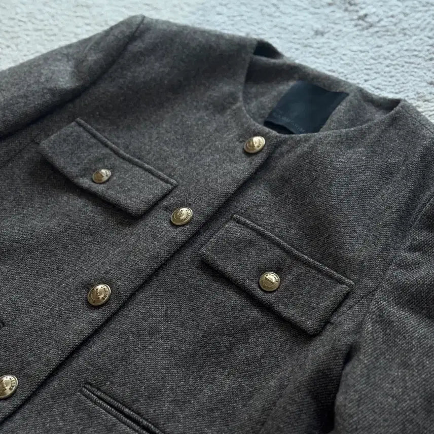 [BUNJANG] Wool Tweed Jacket (Brown) / 나무그림 울 트위드 자켓 (브라운)