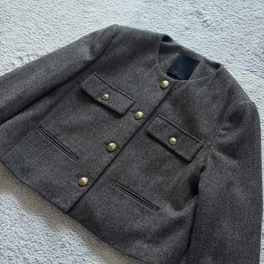 [BUNJANG] Wool Tweed Jacket (Brown) / 나무그림 울 트위드 자켓 (브라운)