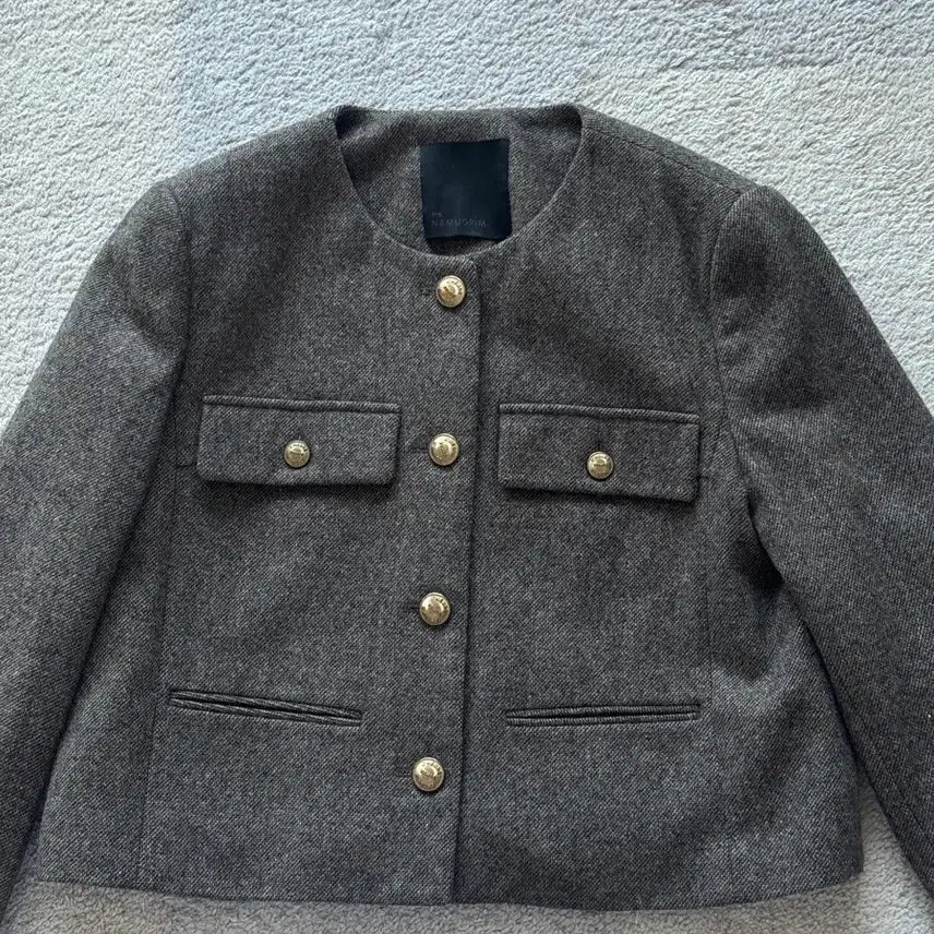 [BUNJANG] Wool Tweed Jacket (Brown) / 나무그림 울 트위드 자켓 (브라운)