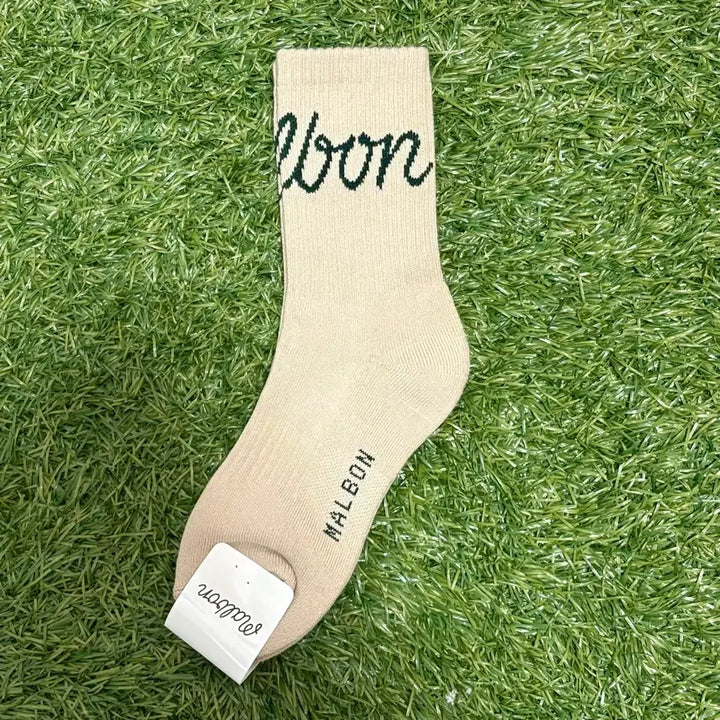[BUNJANG] Malbon Lettering Logo Golf Socks / 이중쿠션 말본 레터링로고 장목 골프양말
