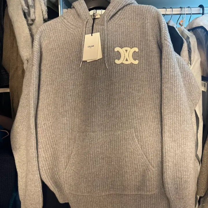 [BUNJANG] Celine Triomphe Hoodie Knit / 셀린느 트리옹프 니트후드 (신제품)