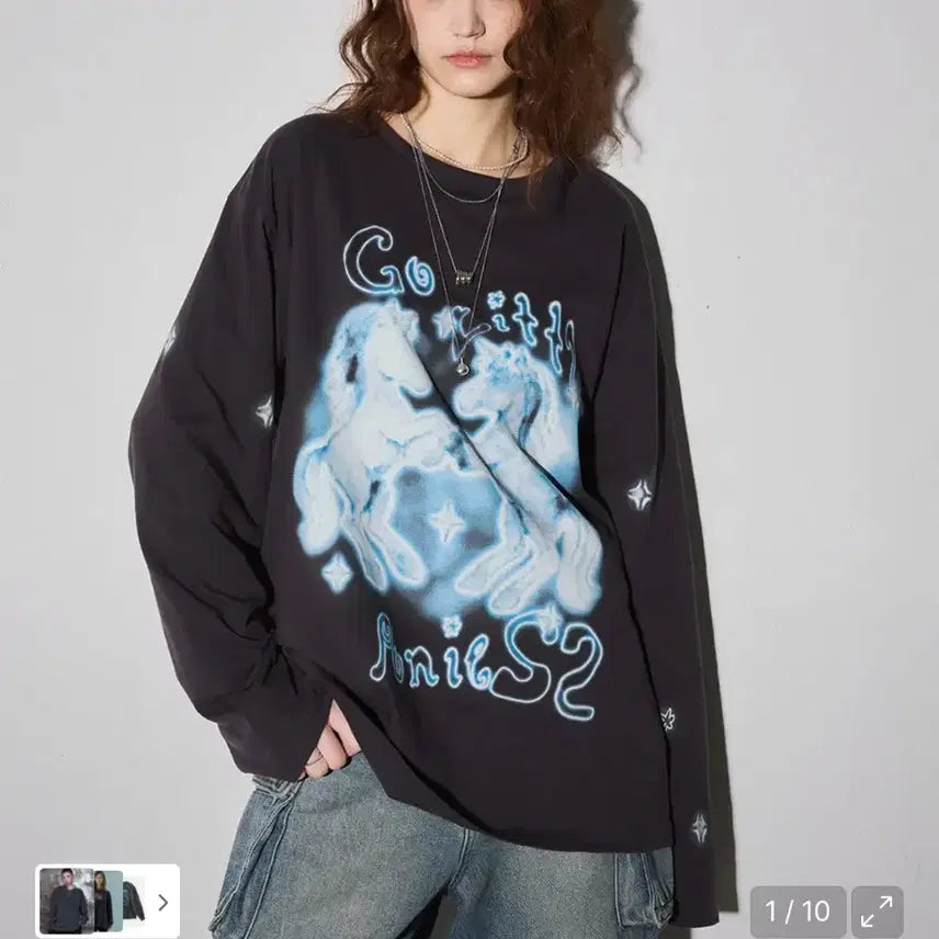 [SOLD OUT] 이이이알알알 EEERRR 말의 해 그래픽 롱슬리브 M