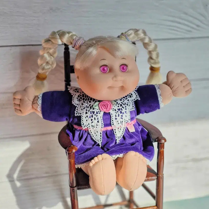 [SOLD OUT] 빈티지 벨벳드레스 양배추 인형
