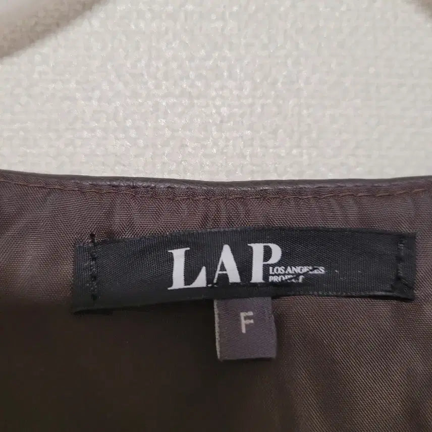 [BUNJANG] L.A.B Brown Leather Sleeveless Dress (Free Size) / L.A.B 브라운 레더 민소매 원피스(프리)
