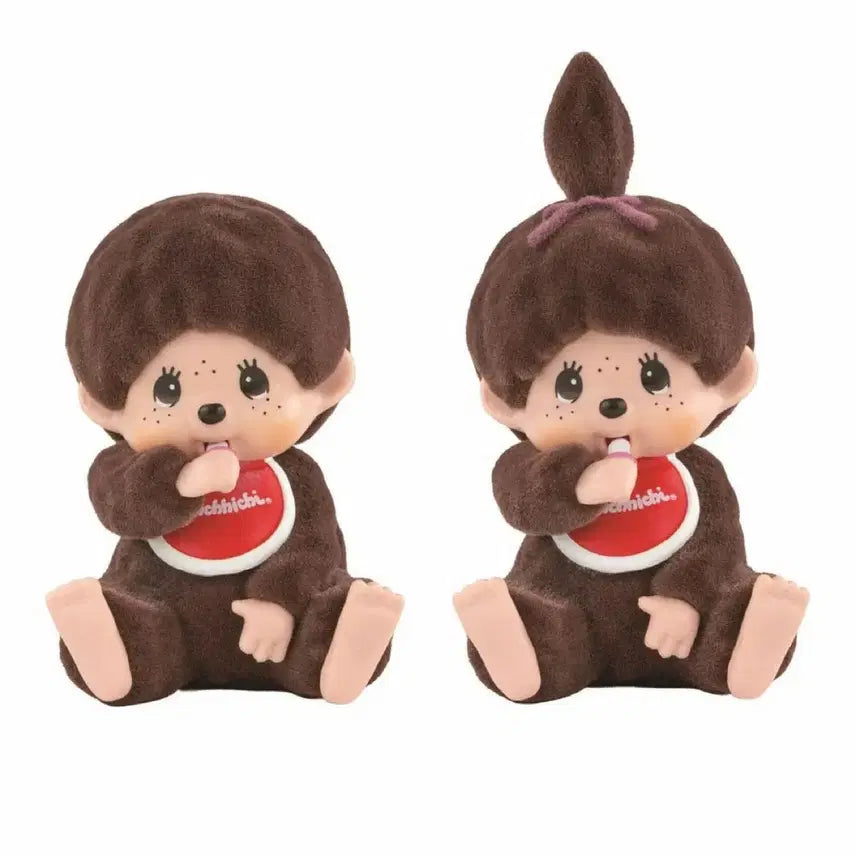 [BUNJANG] Monchhichi Flocked Figure Set / 몬치치 플로키 피규어 2종세트