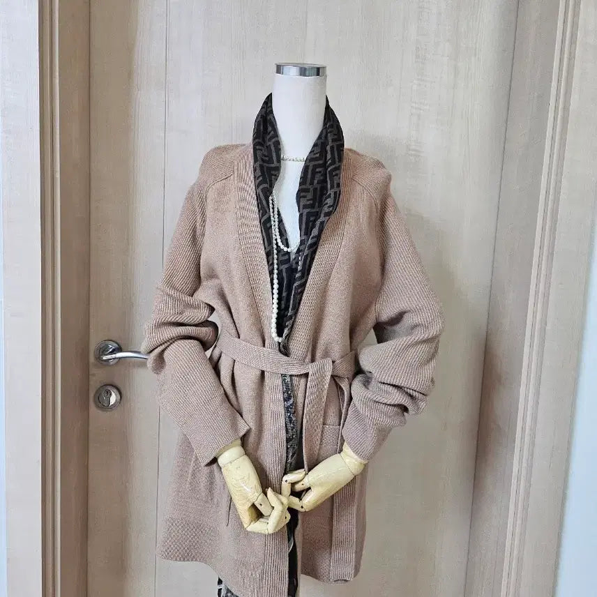 [BUNJANG] Lacoste Knit Cardigan / 라코스테 벨트 니트 가디건