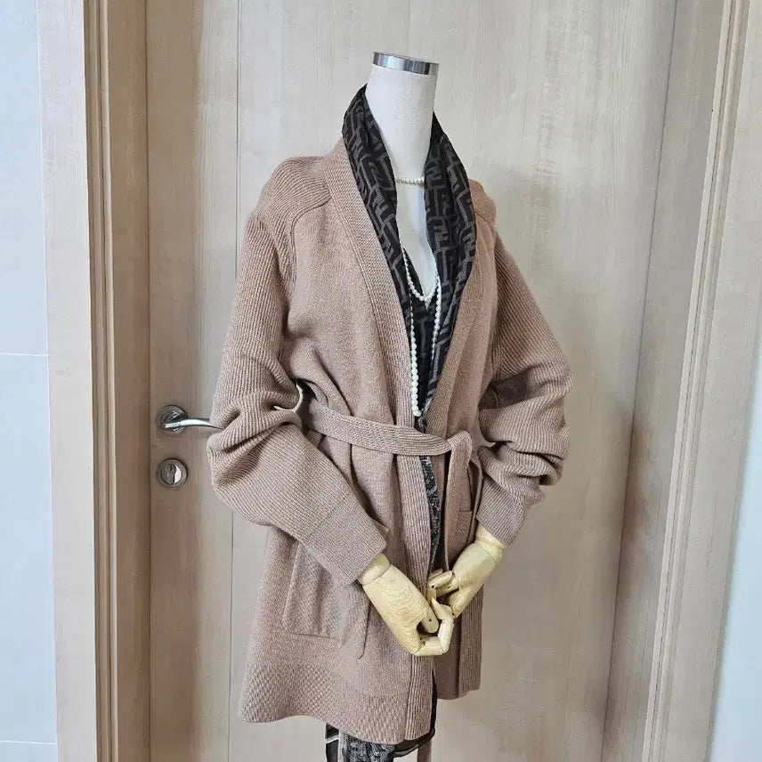 [BUNJANG] Lacoste Knit Cardigan / 라코스테 벨트 니트 가디건