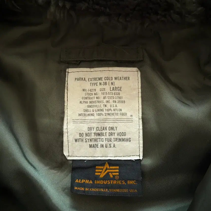 [BUNJANG] Alpha Industries N-3B Flight Parka / 90s USA 알파인더스트리 N-3B  Flight parka