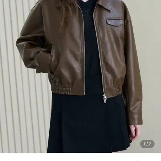 [BUNJANG] Drawfit Crack Leather Jacket (Brown) / 드로우핏 크랙래더자켓(브라운)