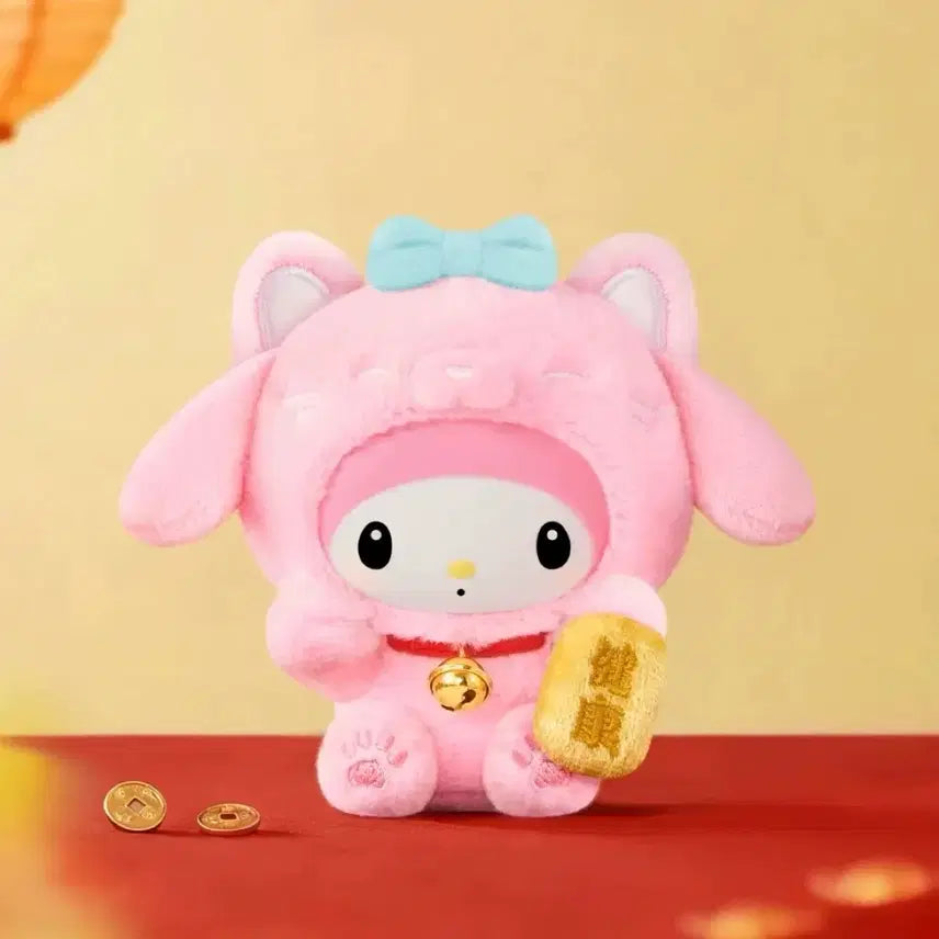 [BUNJANG] Sanrio Retro Cat Plushie Keyring / 산리오 헬로키티 쿠로미 마이멜로디 폼폼푸린 한교동 포챠코 복고양이 인형