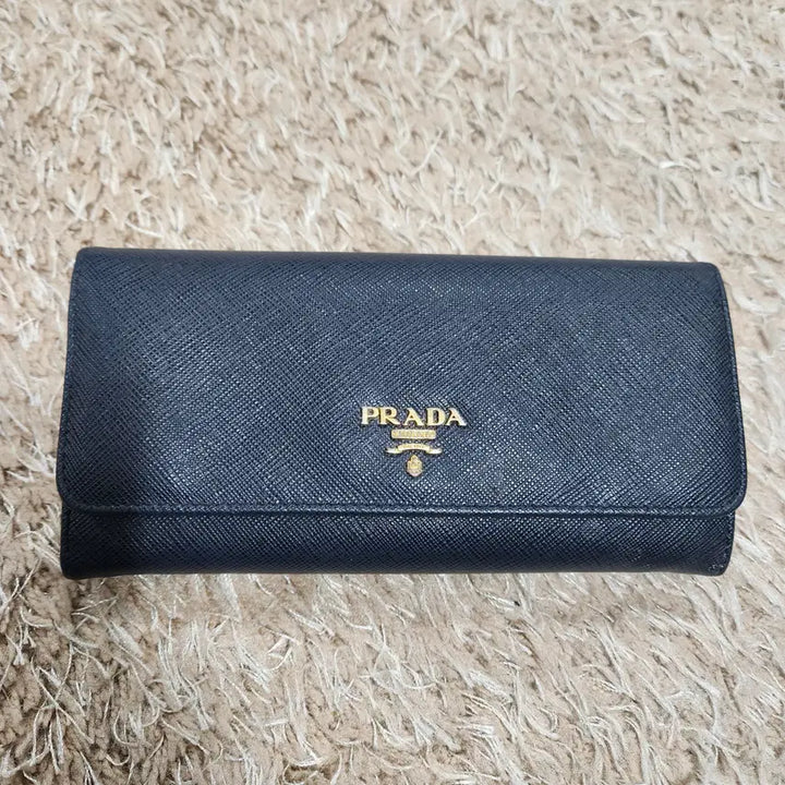 [BUNJANG] Prada Saffiano Navy Long Wallet / (빈티지박스)프라다 정품 사피아노 네이비색 장지갑