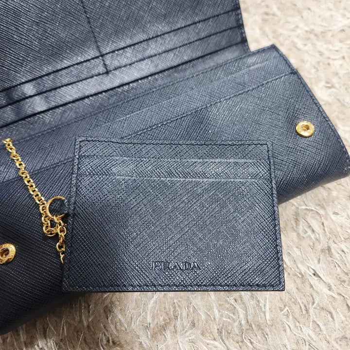 [BUNJANG] Prada Saffiano Navy Long Wallet / (빈티지박스)프라다 정품 사피아노 네이비색 장지갑