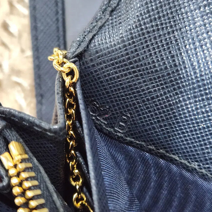 [BUNJANG] Prada Saffiano Navy Long Wallet / (빈티지박스)프라다 정품 사피아노 네이비색 장지갑