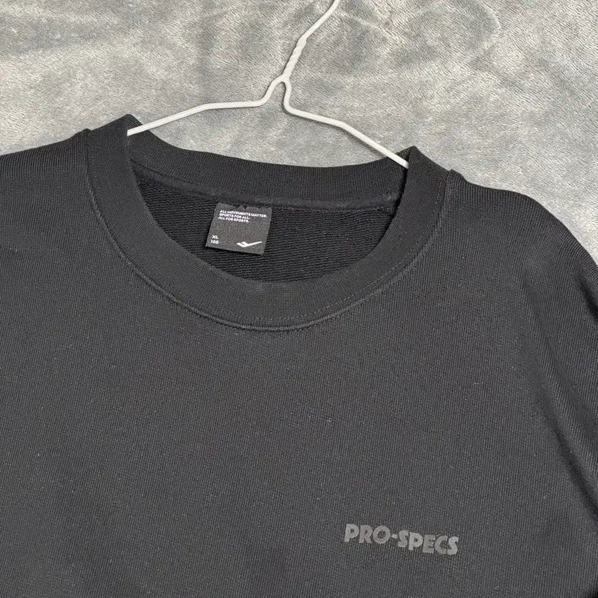 [BUNJANG] Prospecs Oversized Black Sweatshirt / 프로스펙스 맨투만 오버핏 블랙 스웨트셔츠
