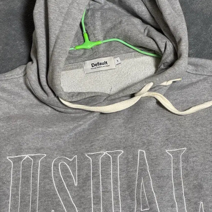 [BUNJANG] Default Usual Gray Hoodie / Default Usual 회색 후드티