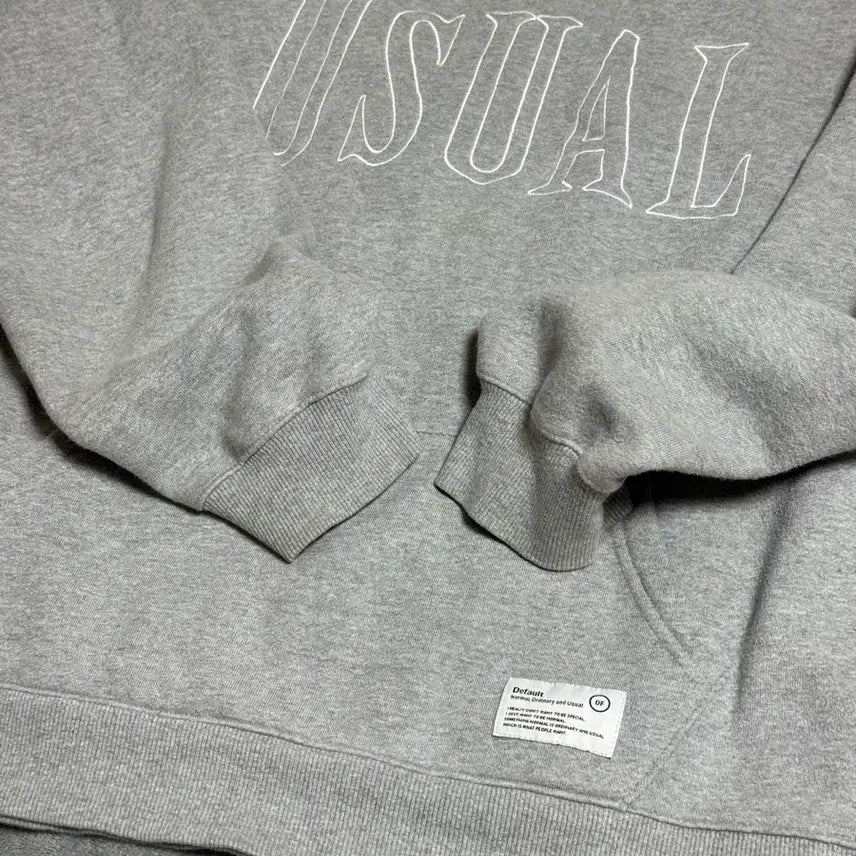 [BUNJANG] Default Usual Gray Hoodie / Default Usual 회색 후드티