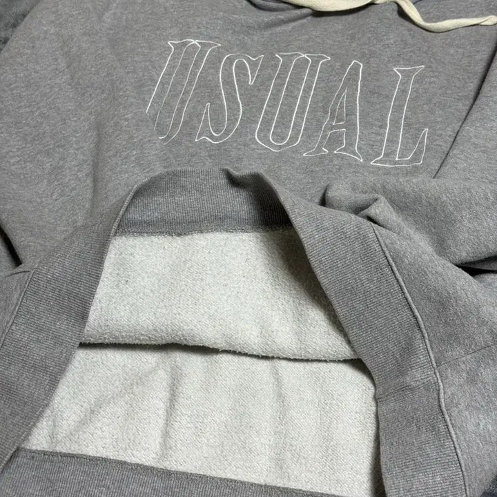 [BUNJANG] Default Usual Gray Hoodie / Default Usual 회색 후드티