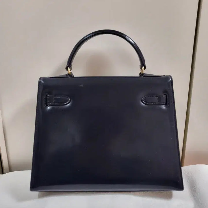 [BUNJANG] Navy Leather Tote Bag / 네이비 소가죽 토트백