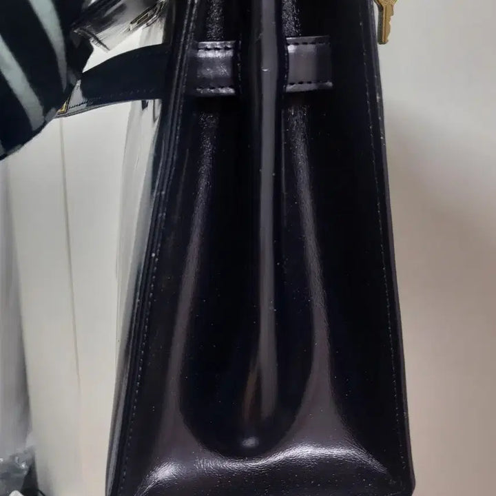 [BUNJANG] Navy Leather Tote Bag / 네이비 소가죽 토트백