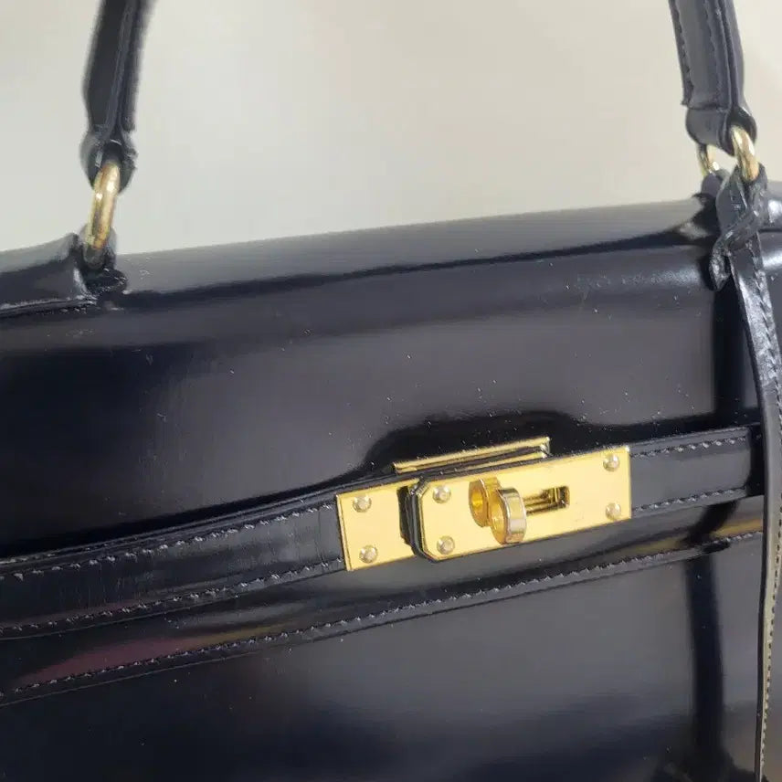 [BUNJANG] Navy Leather Tote Bag / 네이비 소가죽 토트백