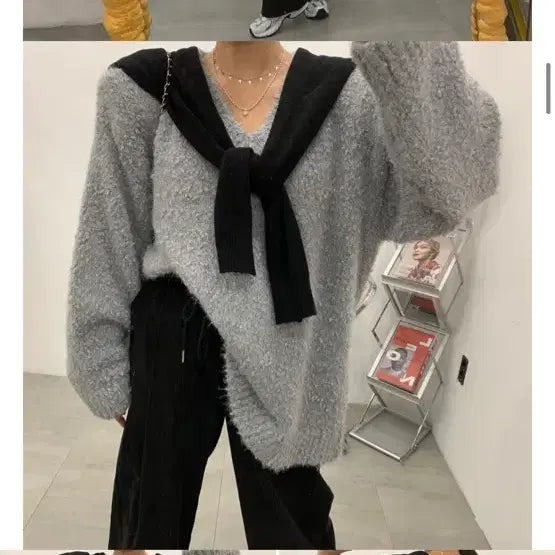 [BUNJANG] The First Alpaca Pudding Knit Bell 201 Antique J / 더퍼스트 알파카 푸딩 니트 벨201 엔티크제이