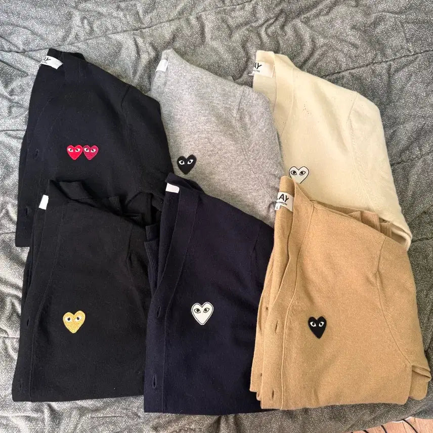 [BUNJANG] Comme des Garcons Heart Cardigan L / 꼼데가르송 하트 가디건 L 국내백화점 정발