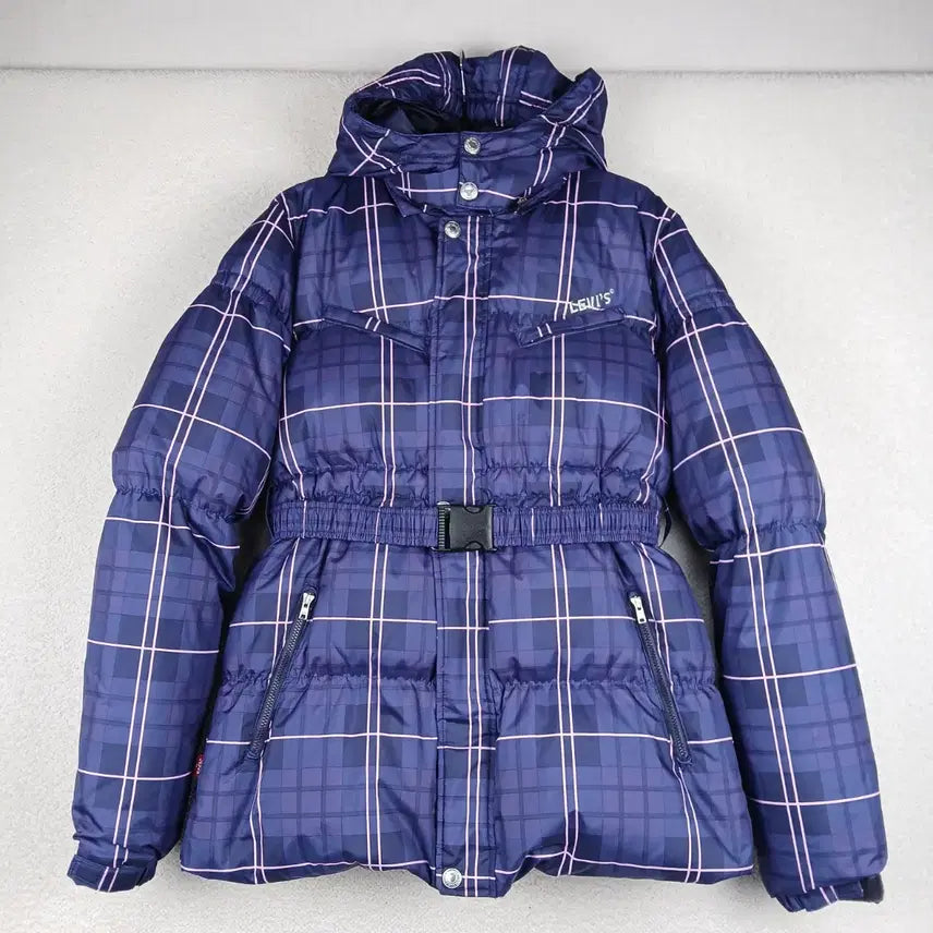 [BUNJANG] Kids Levi's Check Belted Ski Padded Jumper (Size 165) / 키즈 리바이스 체크 벨티드 스키 패딩 점퍼(165)