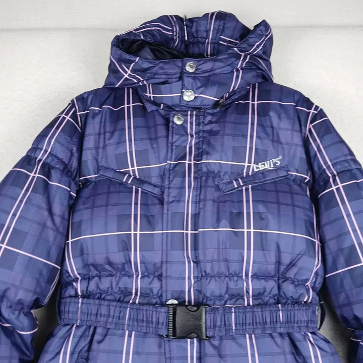 [BUNJANG] Kids Levi's Check Belted Ski Padded Jumper (Size 165) / 키즈 리바이스 체크 벨티드 스키 패딩 점퍼(165)