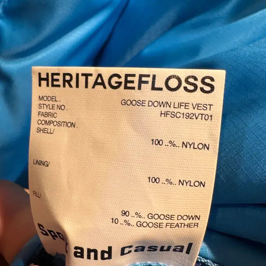 [BUNJANG] Heritagefloss Goose Down Vest / 헤리티지플로스 구스다운 베스트