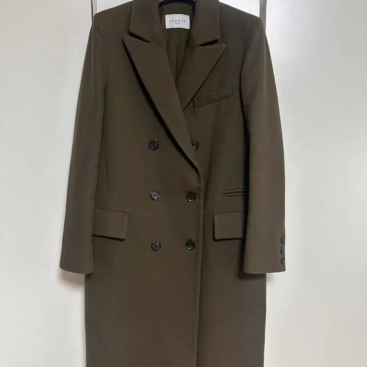 [BUNJANG] Sandro Double Breasted Coat Khaki S / Sandro 더블 브레스트 코트 카키색 S 드라이완료