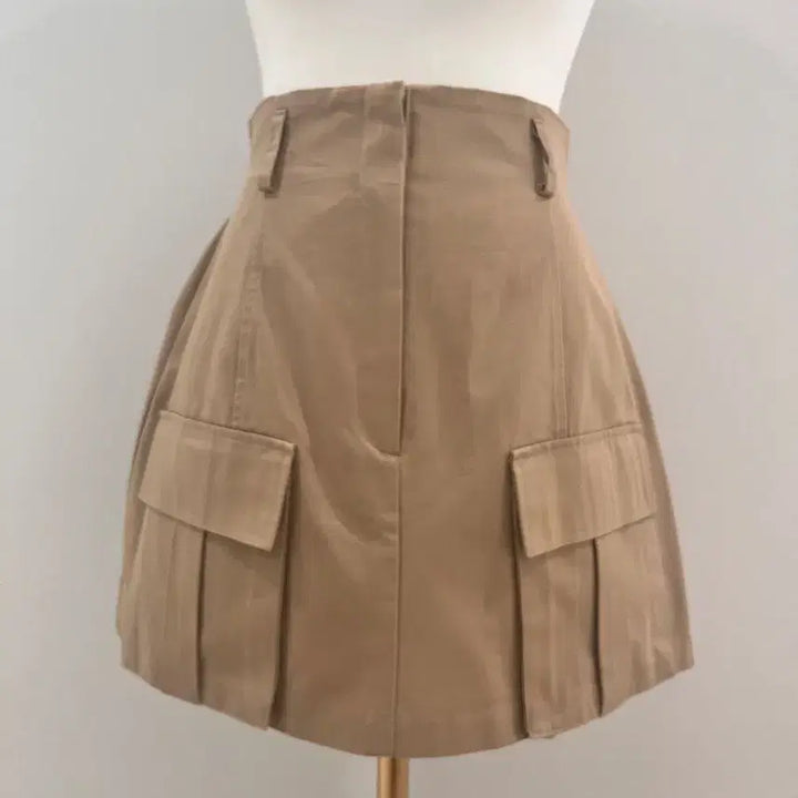 [BUNJANG] Cotton Beige Set (Shirt + Skirt) / 코튼베이지세트(셔츠(프리)+스커트S)