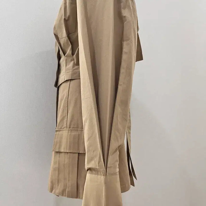 [BUNJANG] Cotton Beige Set (Shirt + Skirt) / 코튼베이지세트(셔츠(프리)+스커트S)