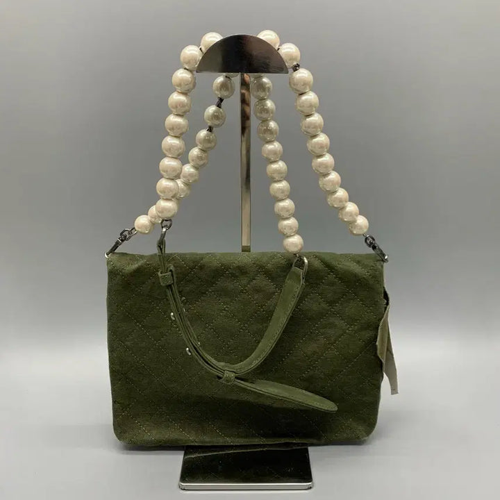 [BUNJANG] Ready-Made Embroidered Chain Bag Messenger Bag - Khaki / 257001335 레디메이드 자수 체인백 메신저백 카키