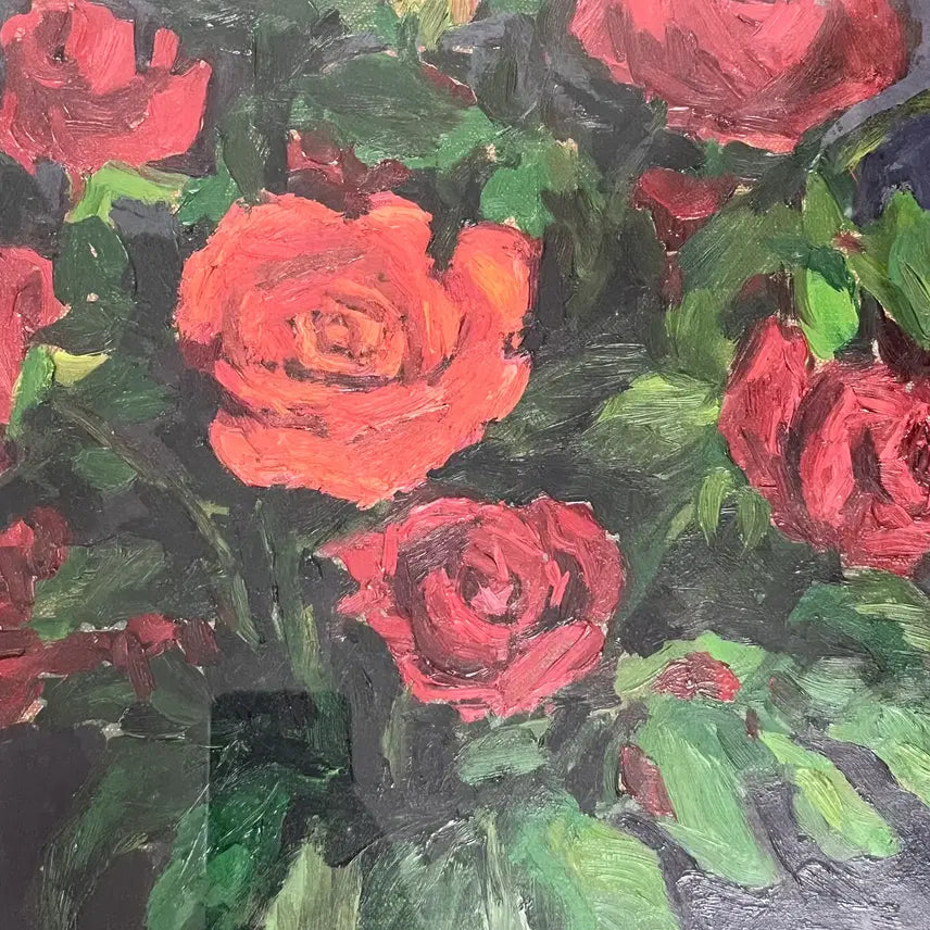 [BUNJANG] Lee In-seong Rose Oil Painting / 이인성화백의 장미유화