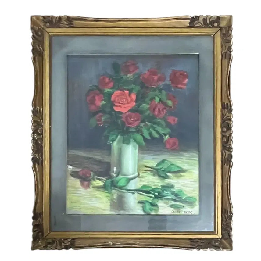 [BUNJANG] Lee In-seong Rose Oil Painting / 이인성화백의 장미유화