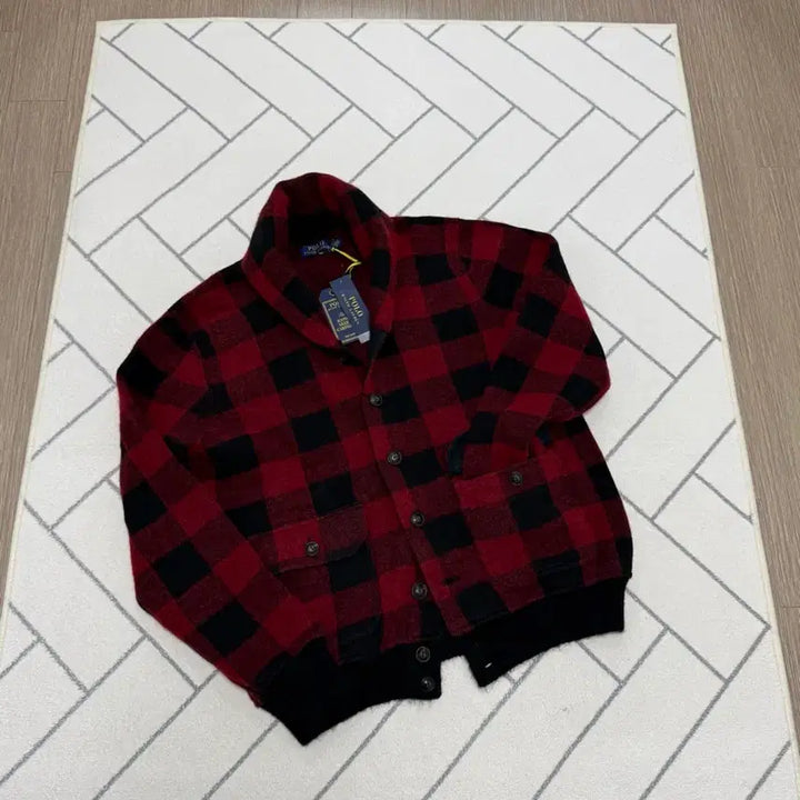 [BUNJANG] Polo Ralph Lauren Iconic Buffalo Check Scit Cardigan / (새제품/S) 폴로 아이코닉 버팔로 체크 스킷 가디건