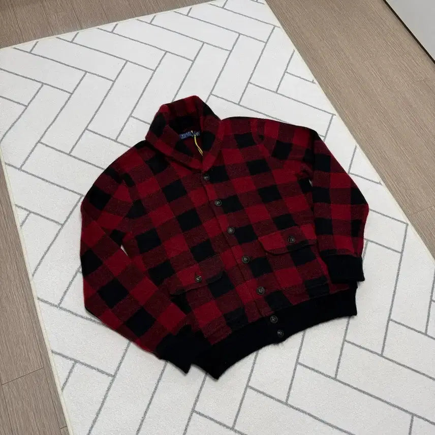 [BUNJANG] Polo Ralph Lauren Iconic Buffalo Check Scit Cardigan / (새제품/S) 폴로 아이코닉 버팔로 체크 스킷 가디건