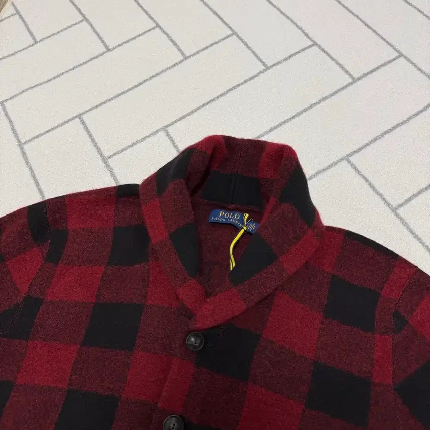 [BUNJANG] Polo Ralph Lauren Iconic Buffalo Check Scit Cardigan / (새제품/S) 폴로 아이코닉 버팔로 체크 스킷 가디건