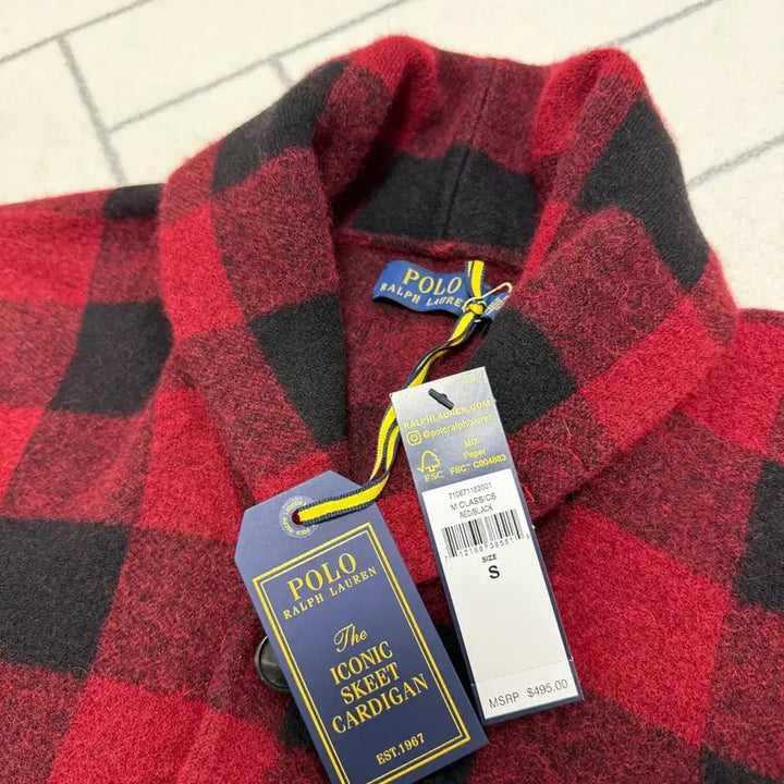 [BUNJANG] Polo Ralph Lauren Iconic Buffalo Check Scit Cardigan / (새제품/S) 폴로 아이코닉 버팔로 체크 스킷 가디건