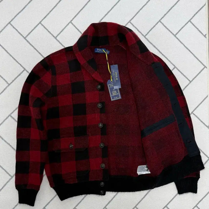 [BUNJANG] Polo Ralph Lauren Iconic Buffalo Check Scit Cardigan / (새제품/S) 폴로 아이코닉 버팔로 체크 스킷 가디건