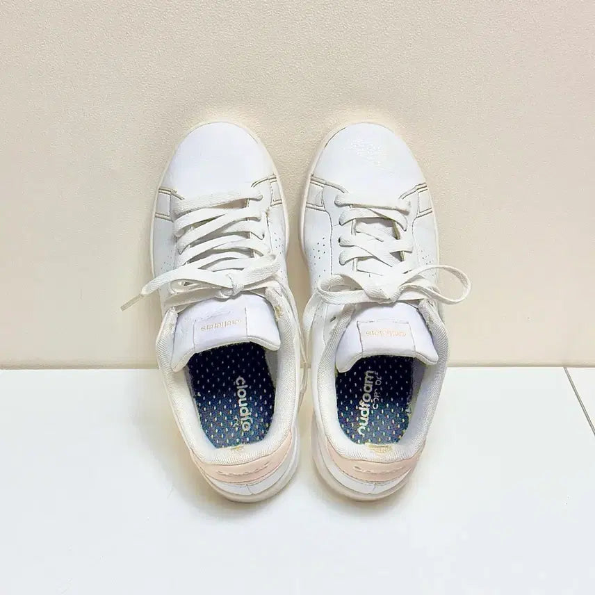 [BUNJANG] Adidas Advantage White Sneakers / 아디다스 어드밴티지 흰색 스니커즈