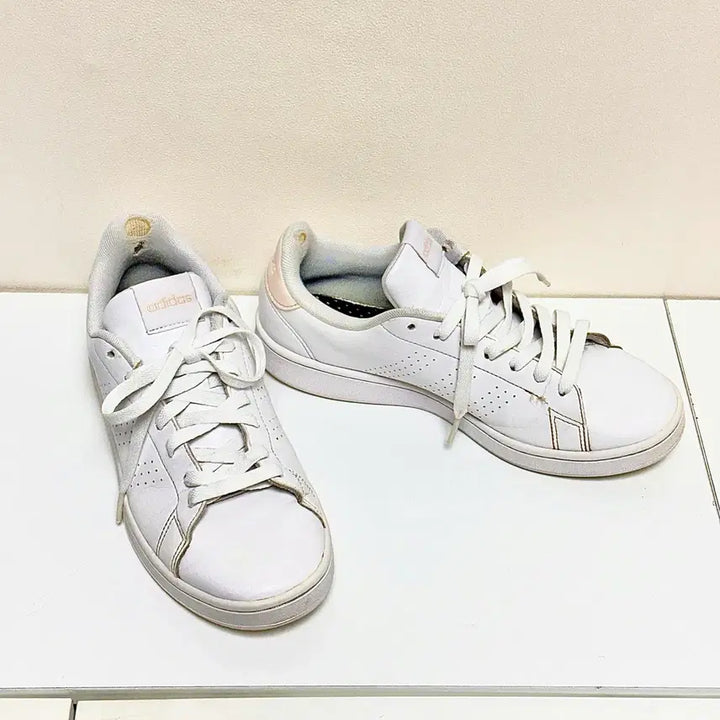 [BUNJANG] Adidas Advantage White Sneakers / 아디다스 어드밴티지 흰색 스니커즈