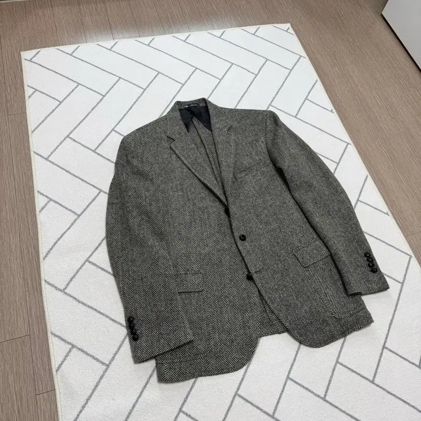 [BUNJANG] Polo USA Made Herringbone Sport Coat / (A급/42R) 폴로 USA메이드 스웨이드 트림 헤링본 스포츠코트