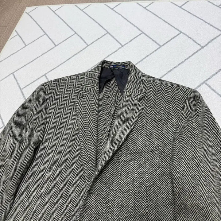 [BUNJANG] Polo USA Made Herringbone Sport Coat / (A급/42R) 폴로 USA메이드 스웨이드 트림 헤링본 스포츠코트