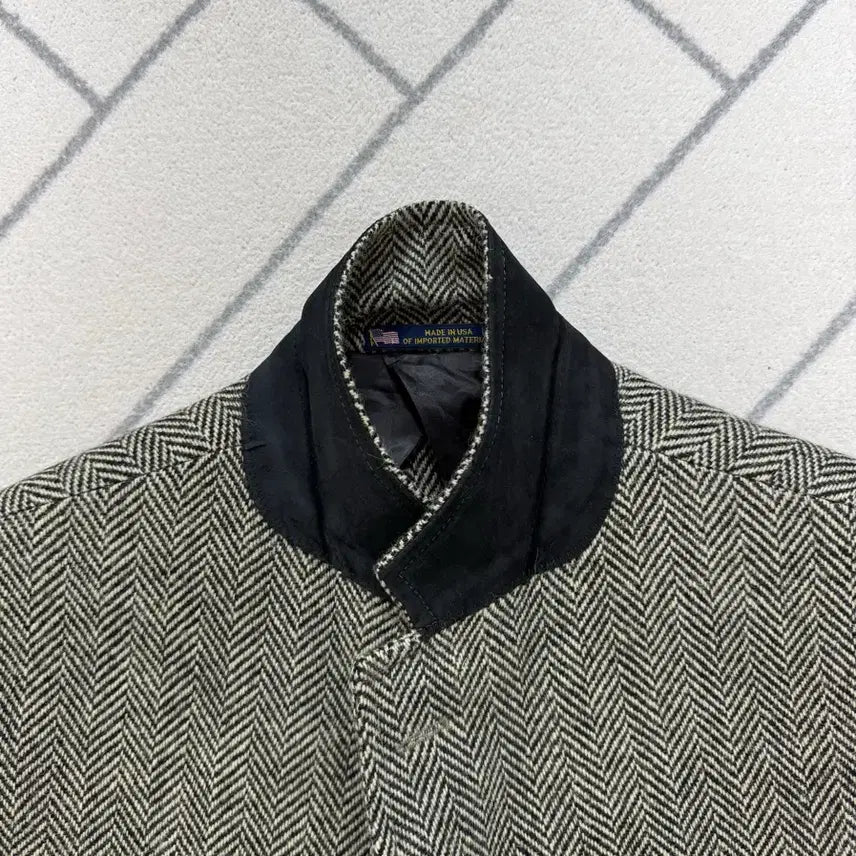 [BUNJANG] Polo USA Made Herringbone Sport Coat / (A급/42R) 폴로 USA메이드 스웨이드 트림 헤링본 스포츠코트
