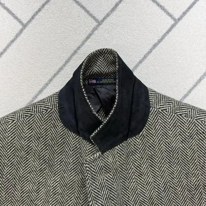 [BUNJANG] Polo USA Made Herringbone Sport Coat / (A급/42R) 폴로 USA메이드 스웨이드 트림 헤링본 스포츠코트
