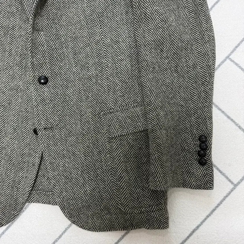 [BUNJANG] Polo USA Made Herringbone Sport Coat / (A급/42R) 폴로 USA메이드 스웨이드 트림 헤링본 스포츠코트